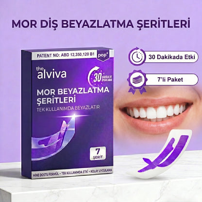 Profesyonel Mor Diş Beyazlatma Bandı (7li)